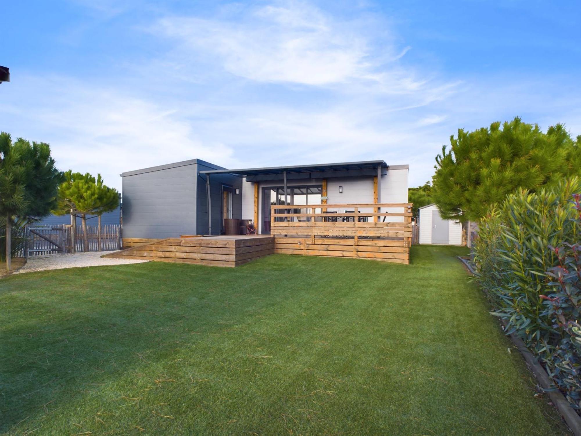 Beau Chalet Pour 4 Pers - Acces Piscine Chauffee Brétignolles-sur-Mer Eksteriør billede