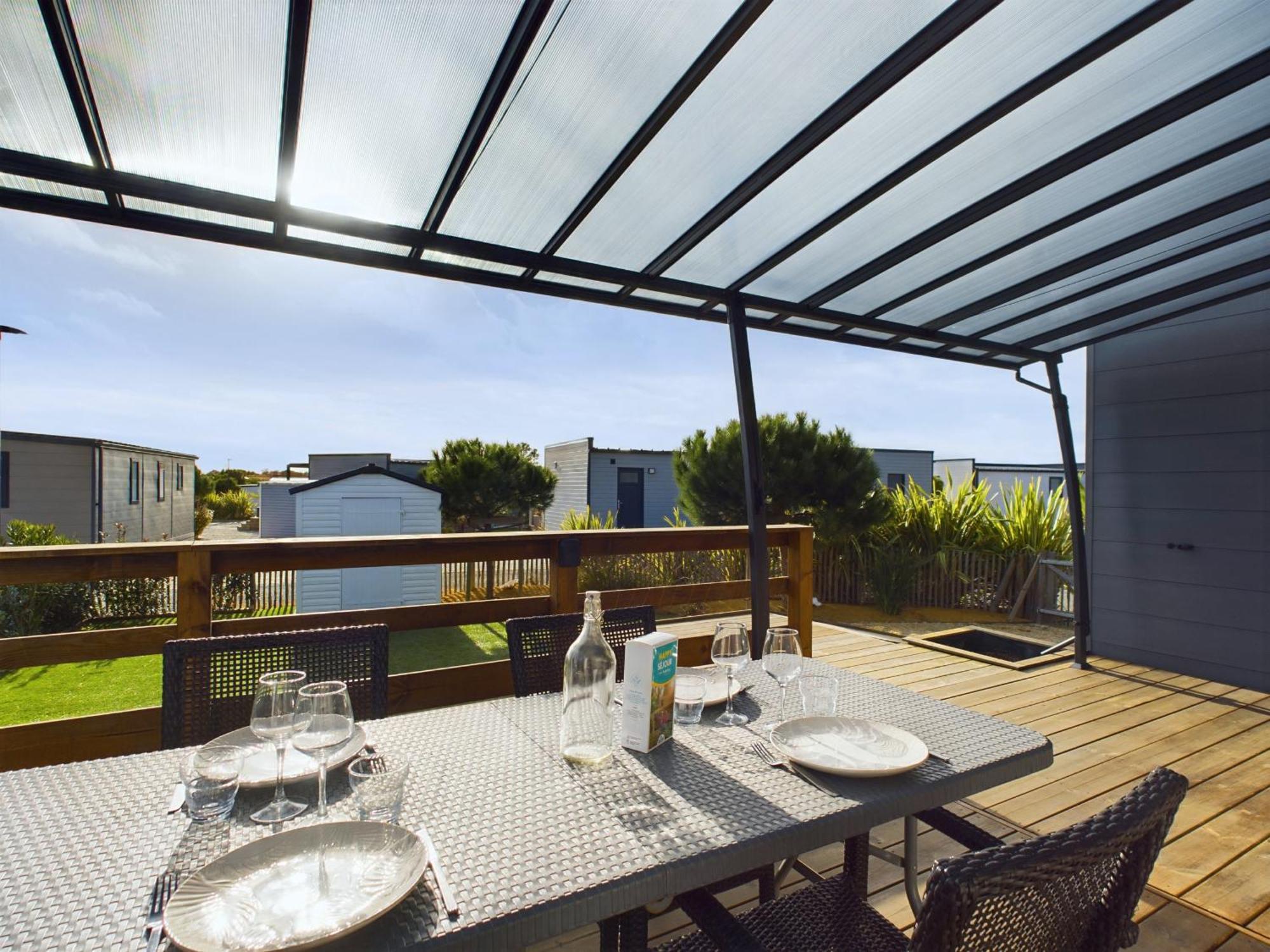 Beau Chalet Pour 4 Pers - Acces Piscine Chauffee Brétignolles-sur-Mer Eksteriør billede